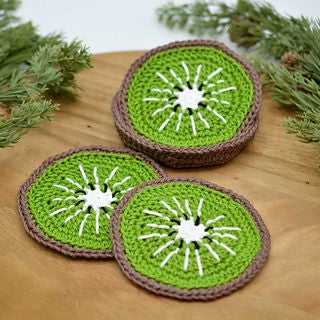 Kiwi Crochet Coaster